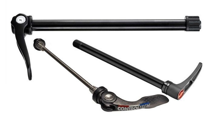 Paire D'Axes Rapides Pour VTT Et Route – 210/245 Mm, Alliage Alu, Levier à Came, Déverrouillage à Une Main, Noir/Rouge/Bleu