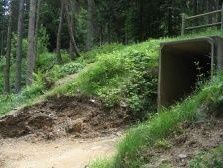 Sortie du pont de la piste de morzine.