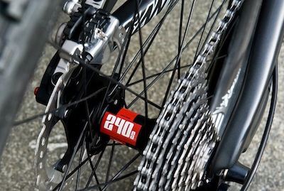 Vue arrière du Santa Cruz Custom Carbon Vue arrière du Santa Cruz Custom Carbon